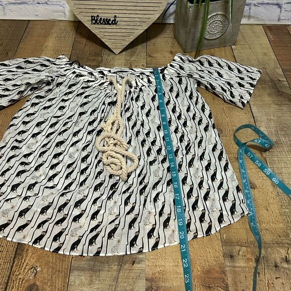 Bailey/44 Anthro Juniper Monkey Print Rope Tie Halter Top Breathable Blouse XS - Picture 8 of 13